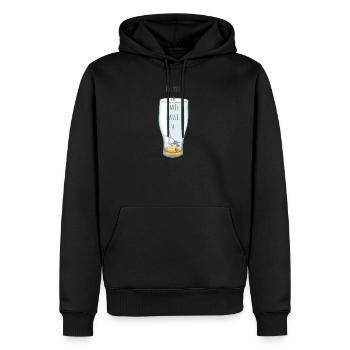 Marée basse - Sweat à capuche Premium bio Homme - noir - Devant - Nico (187cm)
