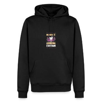 Vacances de fête de la mer du Nord - Sweat à capuche Premium bio Homme - noir - Devant - Nico (187cm)