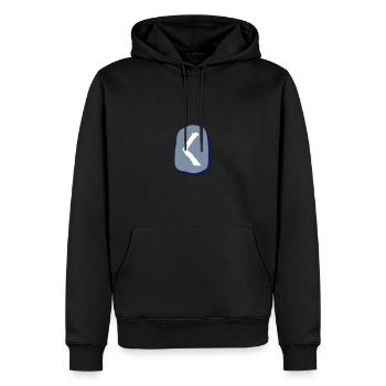 Kauna Rune - Men’s Premium Organic Hoodie - black - Front - Nico (187cm)
