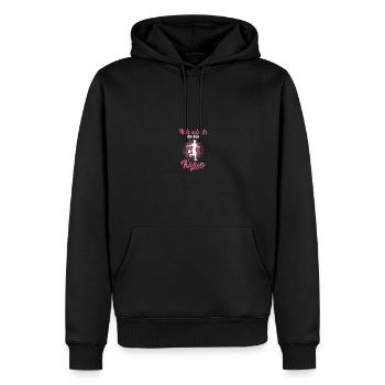 Fussballerin Fussballspielerin Frauenfussball - Männer Premium Bio Hoodie - Schwarz - Vorne - Nico (187cm)