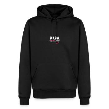Papa 2023 Futur Cadeau Père à Être - Sweat à capuche Premium bio Homme - noir - Devant - Nico (187cm)