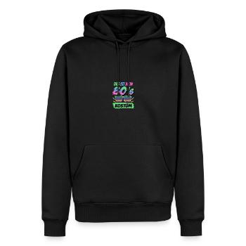 80er jahre Pary Mottoparty 80s Outfit - Männer Premium Bio Hoodie - Schwarz - Vorne - Nico (187cm)