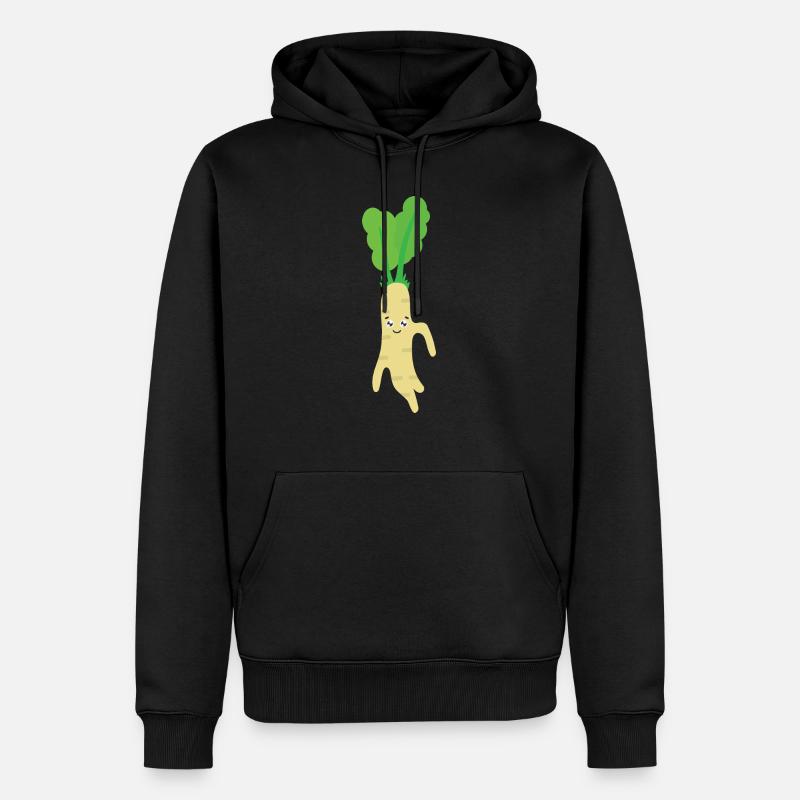 Raifort - Sweat à capuche Premium bio Homme - noir
