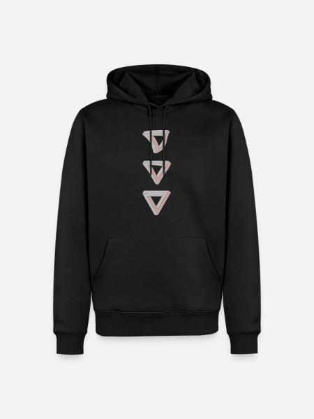 optical illusion - Men’s Premium Organic Hoodie - black