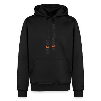 Yeux de chat (édition soeur) - Sweat à capuche Premium bio Homme - noir - Devant - Nico (187cm)
