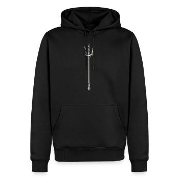 Dreizack Trident - Sweat à capuche Premium bio Homme - noir - Devant - Nico (187cm)