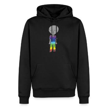 Alien - Sweat à capuche Premium bio Homme - noir - Devant - Nico (187cm)