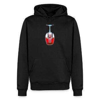 Wurm Red Wine - Men’s Premium Organic Hoodie - black - Front - Nico (187cm)
