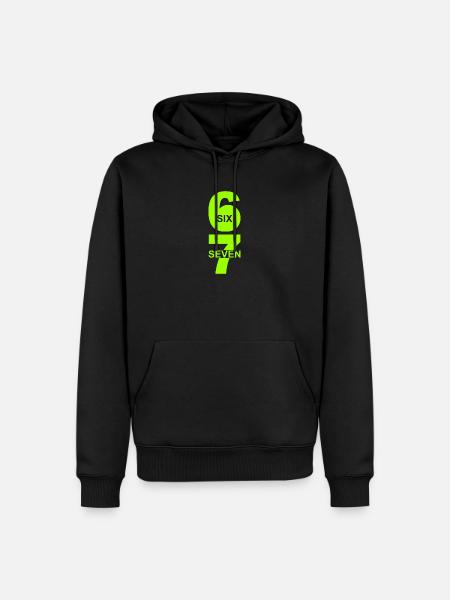 Six Seven - 67 - Meme - Basketball - 6-7 - Männer Premium Bio Hoodie - Schwarz