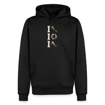 T Hardware Icon Trio - Männer Premium Bio Hoodie - Schwarz - Vorne - Nico (187cm)
