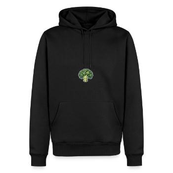 Visage de brocoli - Sweat à capuche Premium bio Homme - noir - Devant - Nico (187cm)
