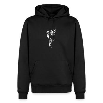 Phénix - Sweat à capuche Premium bio Homme - noir - Devant - Nico (187cm)