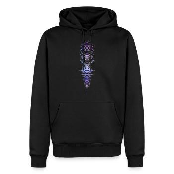 Helm der Ehrfurcht Triskele Okkult Wikinger Kelten - Männer Premium Bio Hoodie - Schwarz - Vorne - Nico (187cm)