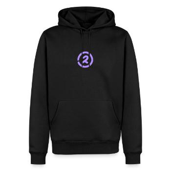 Nummer 2 Farbe Lila:Mal was neues! - Männer Premium Bio Hoodie - Schwarz - Vorne - Nico (187cm)