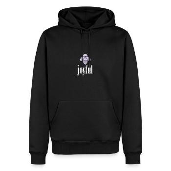 Lila Pastell Bee Joyful Biene Be Joyful - Männer Premium Bio Hoodie - Schwarz - Vorne - Nico (187cm)