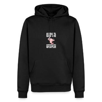 Axolotl - Sweat à capuche Premium bio Homme - noir - Devant - Nico (187cm)