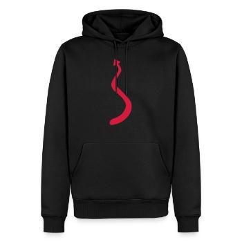 Diable - Sweat à capuche Premium bio Homme - noir - Devant - Nico (187cm)
