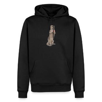 Otter Poker Pokerkarten - Männer Premium Bio Hoodie - Schwarz - Vorne - Nico (187cm)