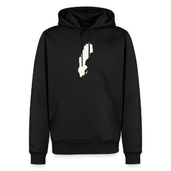 Schweden Silhouette Print - Männer Premium Bio Hoodie - Schwarz - Vorne - Nico (187cm)