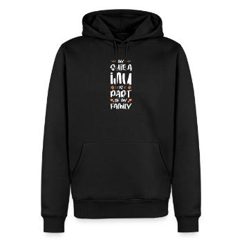 Mein Shira Teil Der Familie - Männer Premium Bio Hoodie - Schwarz - Vorne - Nico (187cm)