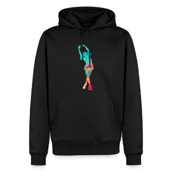Eiskunstlauf PopArt - Männer Premium Bio Hoodie - Schwarz - Vorne - Nico (187cm)
