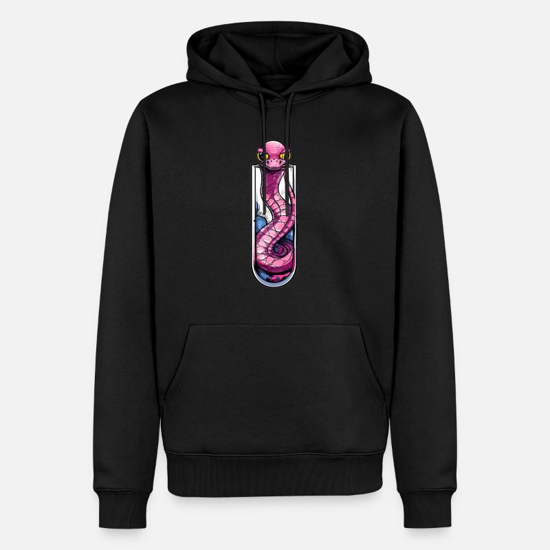 Dessin de tatouage de serpent - Sweat à capuche Premium bio Homme - noir