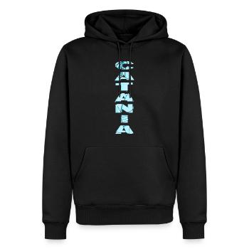 Catane Italie City Font Skyline Accueil - Sweat à capuche Premium bio Homme - noir - Devant - Nico (187cm)