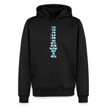 Braunschweig Deutschland Stadt Schrift Skyline - Männer Premium Bio Hoodie - Schwarz - Vorne - Nico (187cm)