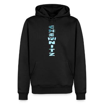 Chemnitz Allemagne City Font Skyline Accueil - Sweat à capuche Premium bio Homme - noir - Devant - Nico (187cm)