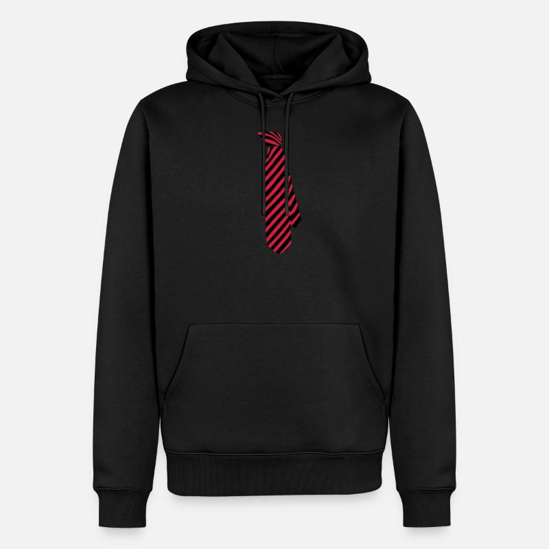 Cravate - Sweat à capuche Premium bio Homme - noir