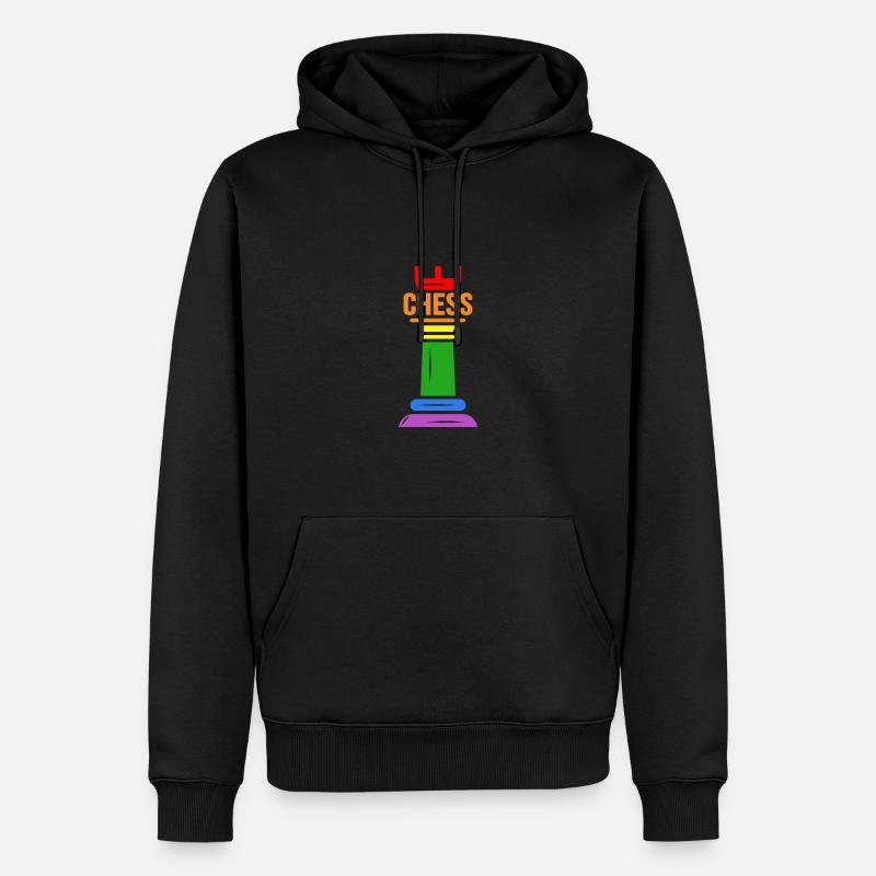 Échecs Checkmate Joueur d’échecs « LGBT-Chess » - Sweat à capuche Premium bio Homme - noir