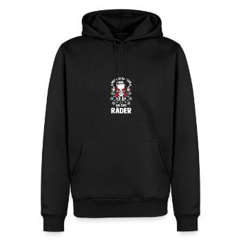 Père Noël moto Noël Noël - Sweat à capuche Premium bio Homme - noir - Devant - Nico (187cm)