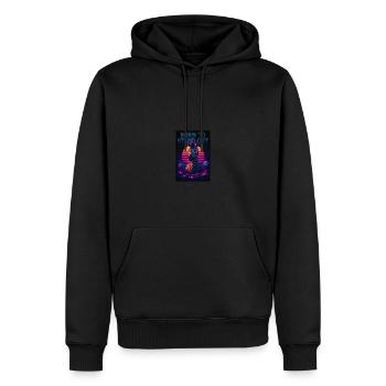 Born to Stand Out – Neon Zebra - Men’s Premium Organic Hoodie - black - Front - Nico (187cm)