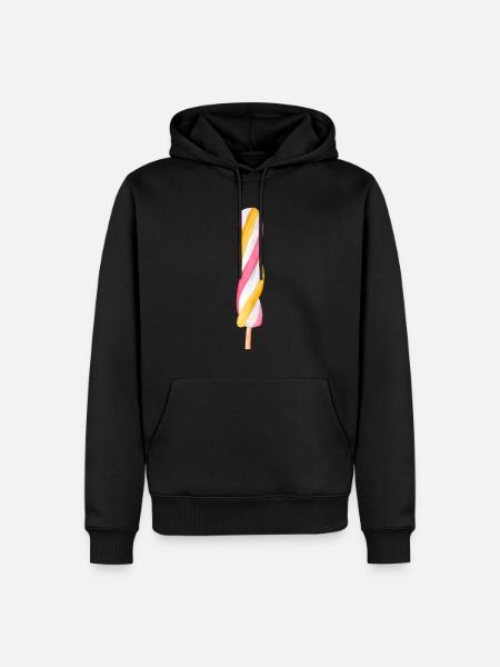Mehrfarbige Eiscreme - Männer Premium Bio Hoodie - Schwarz