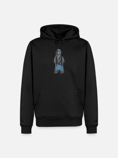 Dachs Mechaniker Schraubenschlüssel Werkstatt - Männer Premium Bio Hoodie - Schwarz