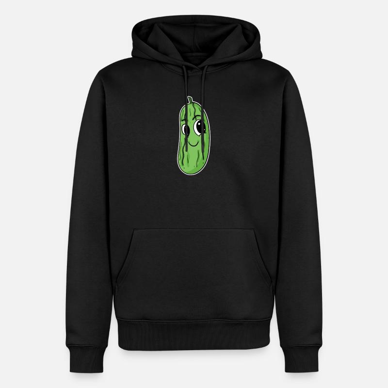 Motif de concombre - Sweat à capuche Premium bio Homme - noir