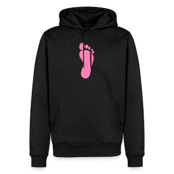 Pieds Pieds Roses Podiatre Podiatrie Podiatrie - Sweat à capuche Premium bio Homme - noir - Devant - Nico (187cm)