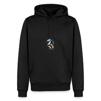 Breakdance - Sweat à capuche Premium bio Homme - noir - Devant - Nico (187cm)