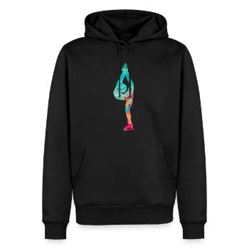 Eiskunstlauf PopArt - Männer Premium Bio Hoodie - Schwarz - Vorne - Nico (187cm)