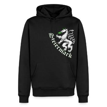 Steiermark T-Shirt - Männer Premium Bio Hoodie - Schwarz - Vorne - Nico (187cm)