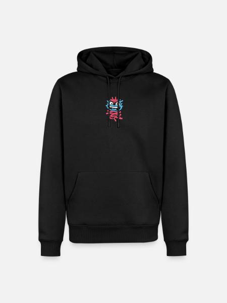 Little Monsters: Punk Monkey with Wink - Men’s Premium Organic Hoodie - black