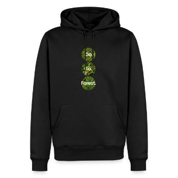 Go to the forest - Men’s Premium Organic Hoodie - black - Front - Nico (187cm)