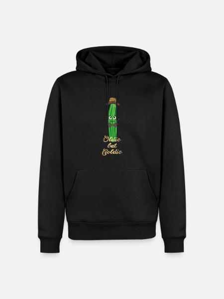 Oldie But Goldie,Gold,Oldie,Oldtimer, Cucumber, Nerd - Men’s Premium Organic Hoodie - black