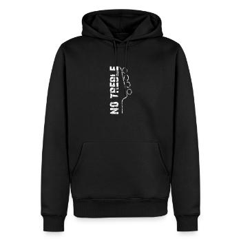 Basses, Pas d’aigus, Tonalités basses, Slapping Lignes de basse - Sweat à capuche Premium bio Homme - noir - Devant - Nico (187cm)