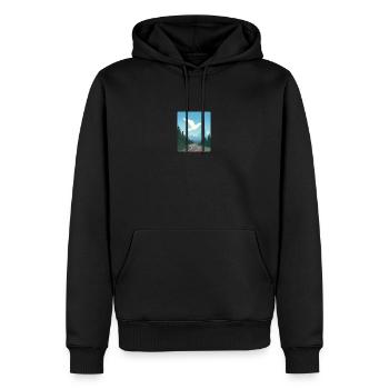 Freebird street - Männer Premium Bio Hoodie - Schwarz - Vorne - Nico (187cm)
