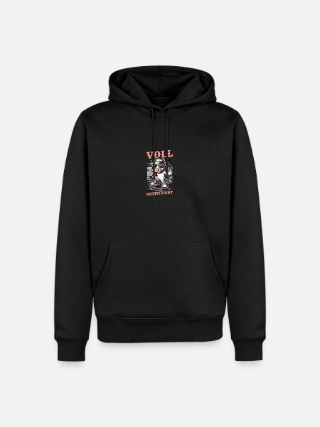 Cow Fully Muhtived - Men’s Premium Organic Hoodie - black