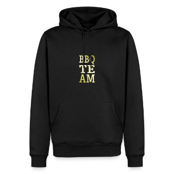 Barbecue en équipe - Sweat à capuche Premium bio Homme - noir - Devant - Nico (187cm)
