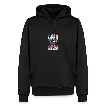 Slowenen Slowenien - Männer Premium Bio Hoodie - Schwarz - Vorne - Nico (187cm)