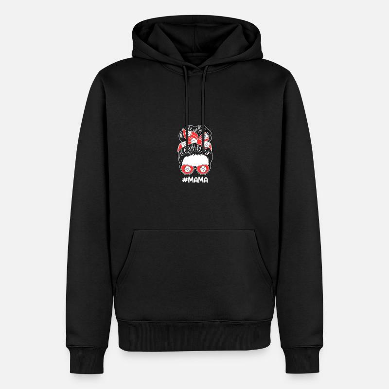 Handballer Mama Mutter Handball - Männer Premium Bio Hoodie - Schwarz