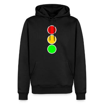 Feu de circulation 01 - Sweat à capuche Premium bio Homme - noir - Devant - Nico (187cm)